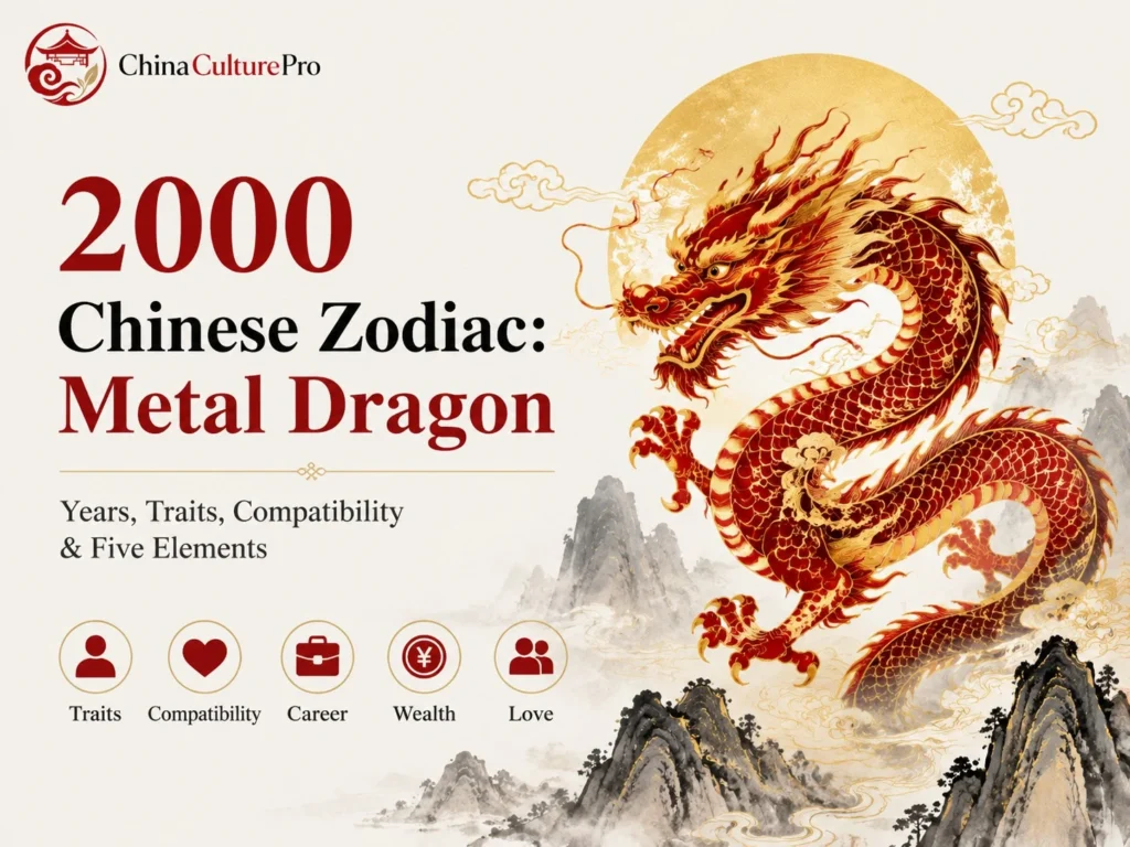 2000 Chinese Zodiac Metal Dragon cover with traits and compatibility overview