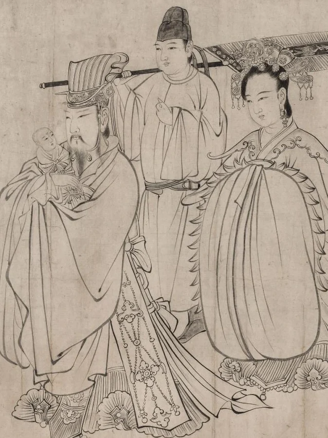 Wu Daozi Sending Off Son Heavenly King Tang dynasty Buddhist painting artwork