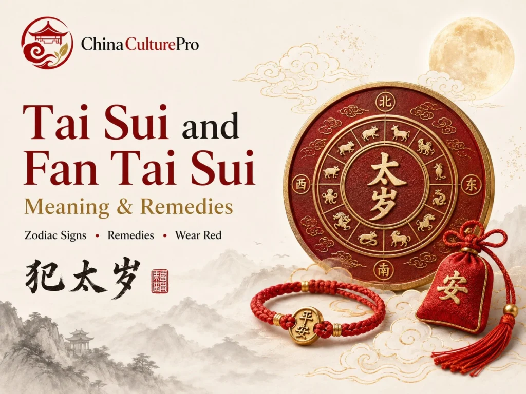 Tai Sui and Fan Tai Sui cover image with zodiac wheel red amulet remedies and protective bracelet