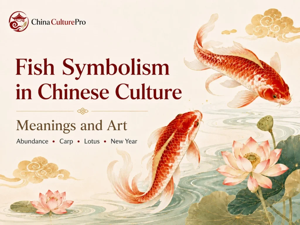 Fish Symbolism in Chinese Culture Meanings and Art with red carp lotus water and abundance symbolism