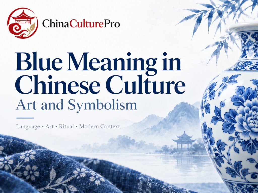Blue Meaning in Chinese Culture Art and Symbolism with blue porcelain indigo textile and ink landscape