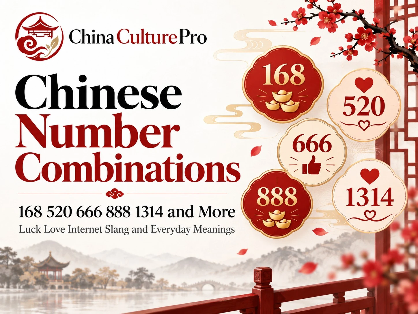 Chinese Number Combinations 168 520 666 888 and 1314 Meanings