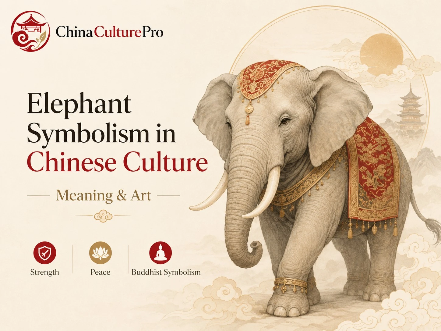 Elephant Symbolism in Chinese Culture Meaning and Art with traditional elephant motif and elegant cultural design