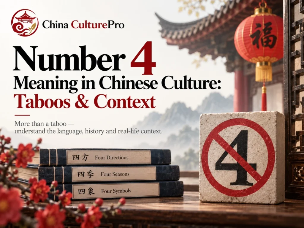 Signification du nombre 4 dans la culture chinoise tabous et contexte avec tabou du quatre Quatre Directions Quatre Saisons et Quatre Symboles