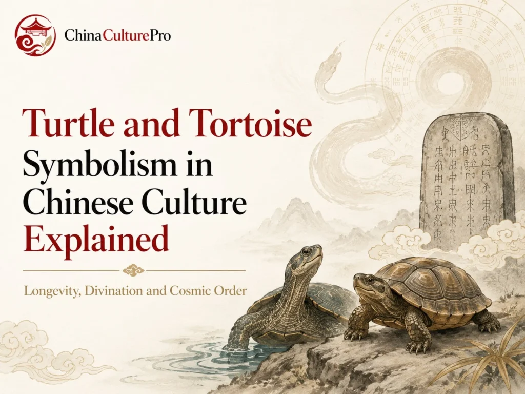 Turtle and Tortoise Symbolism in Chinese Culture Explained with turtles stele divination and cosmic order illustration