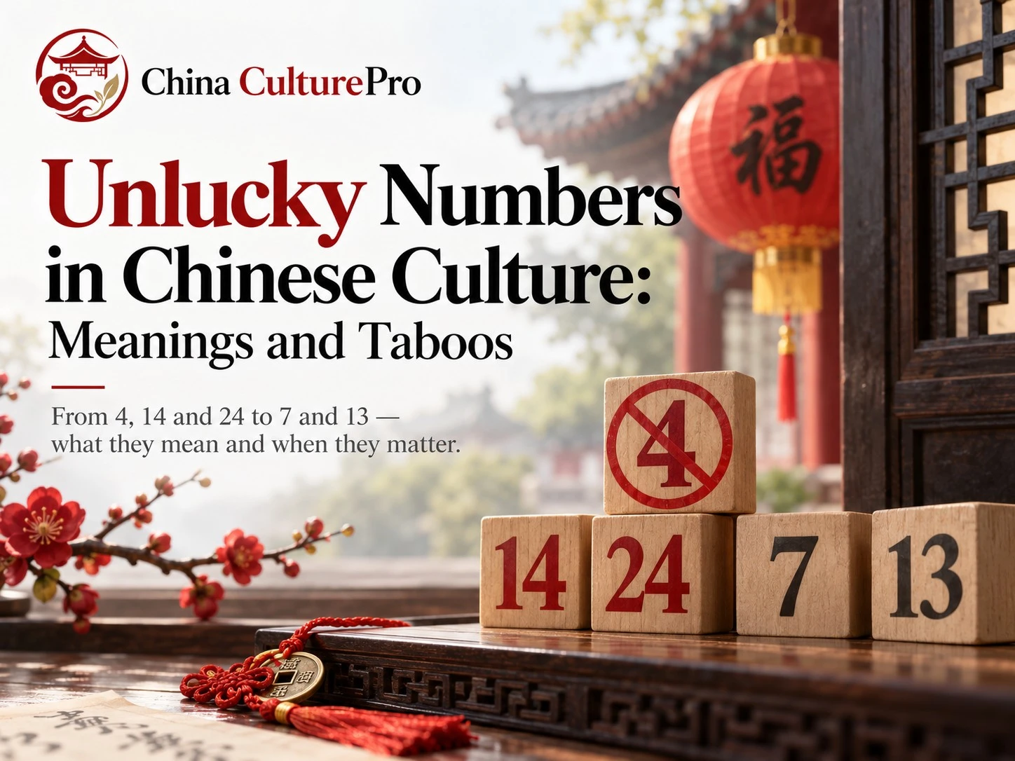Unlucky Numbers in Chinese Culture Meanings and Taboos with number 4 taboo 14 24 7 13 and Chinese setting