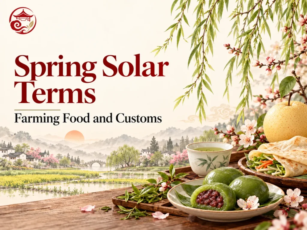 Chinese spring solar terms with seasonal foods and tea
