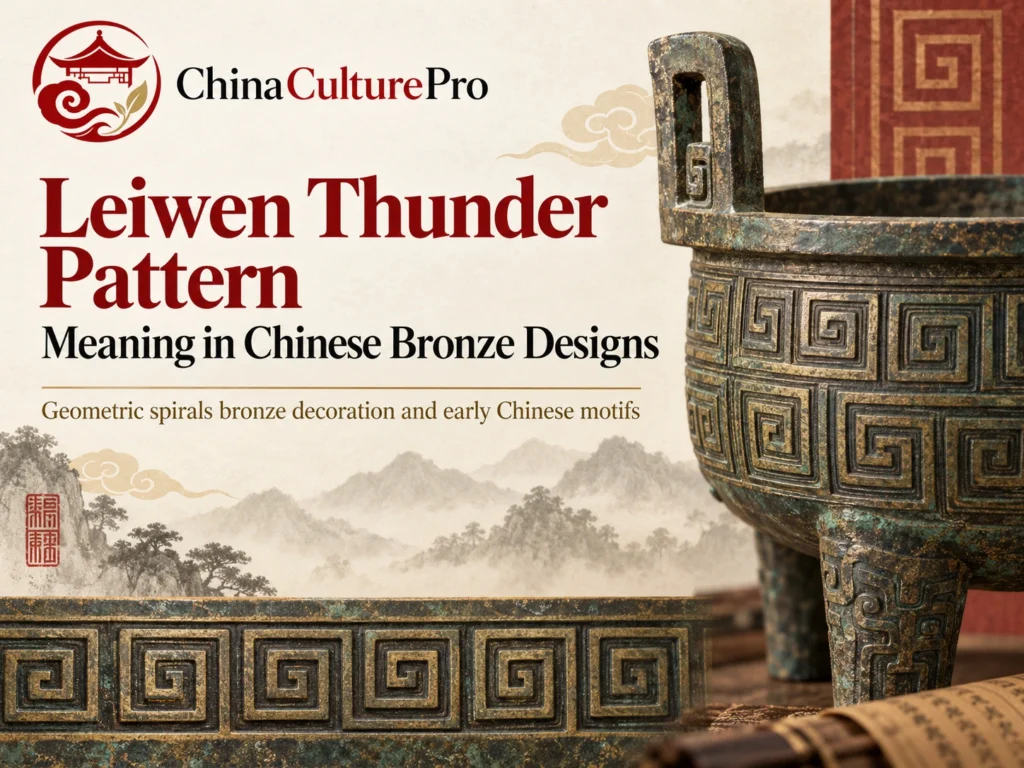 Leiwen Thunder Pattern Meaning Chinese Bronze Designs with Traditional Geometric Spiral Motifs