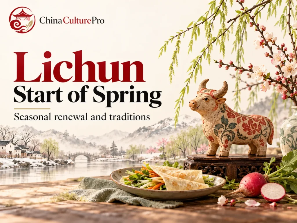 Lichun Start of Spring with a ceremonial spring ox and seasonal foods