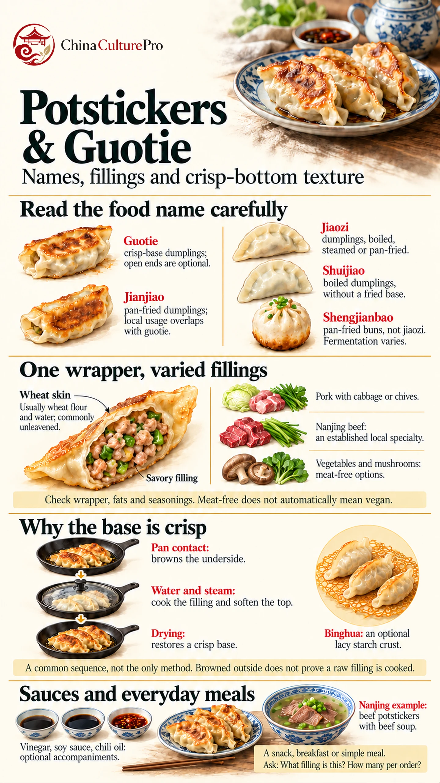 Potstickers guotie wrappers fillings pan frying and dumpling comparisons Potstickers guotie wrappers fillings pan frying and dumpling comparisons
