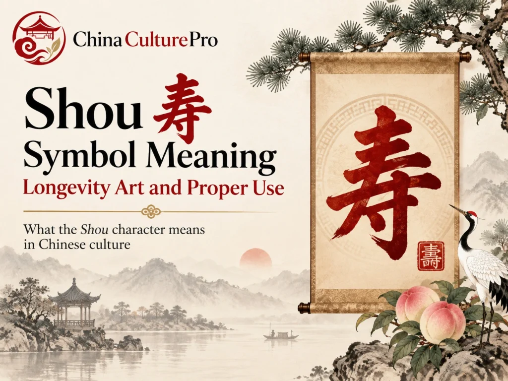 Shou Symbol Meaning Longevity Art and Proper Use in Chinese Culture