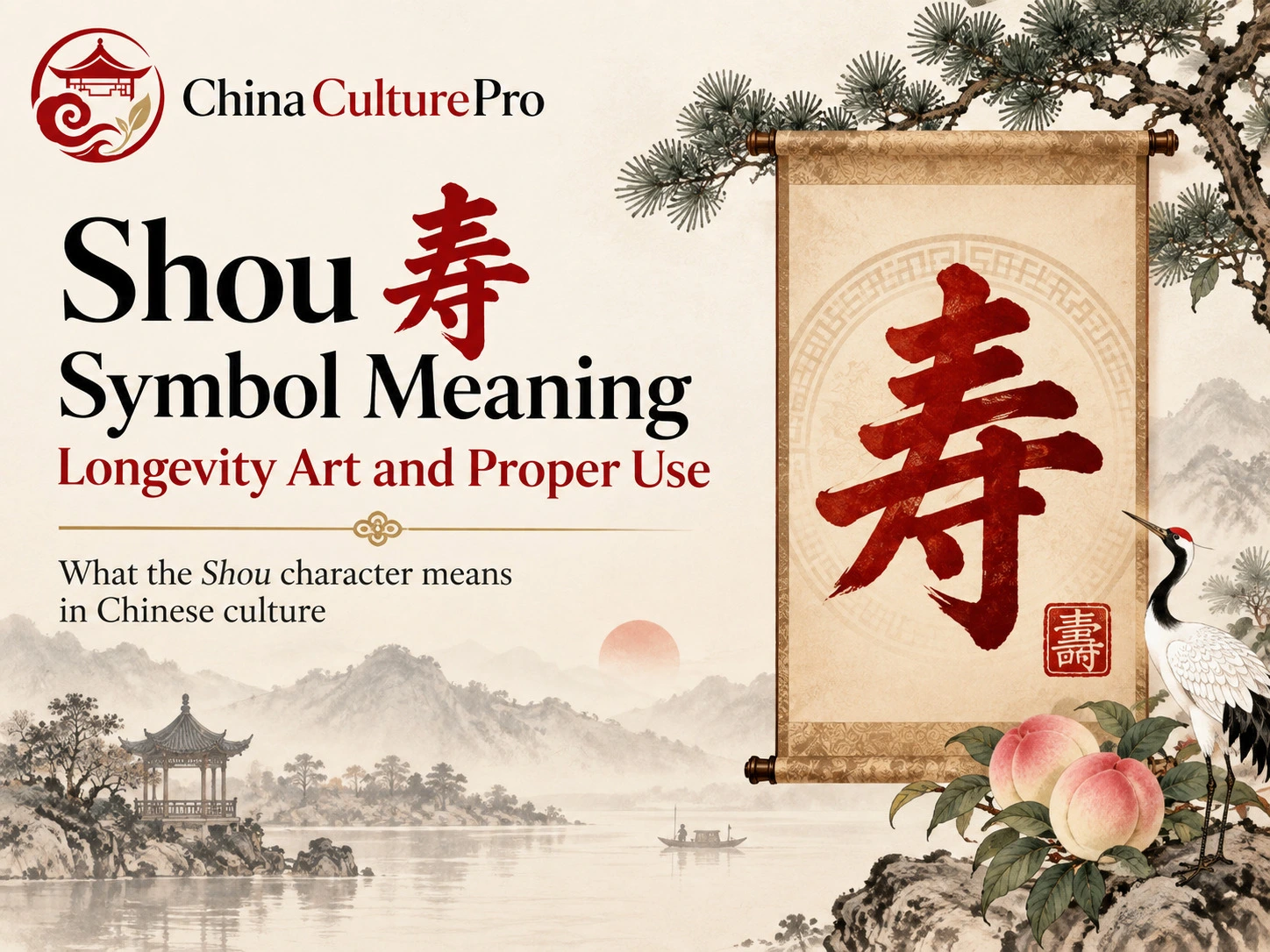 Signification du symbole Shou longévité art et bon usage dans la culture chinoise